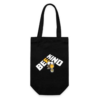 Be Kind Cute Honey Kindness Bee Love Inspirational - Gift Bag for Bottles - black - Front