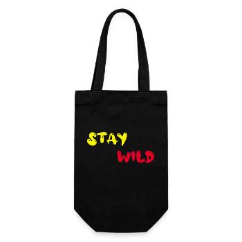 stay wild - Gift Bag for Bottles - black - Front
