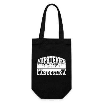 Aufsteiger 2024 Landesliga Aufstieg Fußball - Geschenkbeutel für Flaschen - Schwarz - Vorne