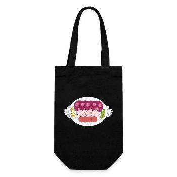 Assiette de saucisses - Sac à bouteille - noir - Devant