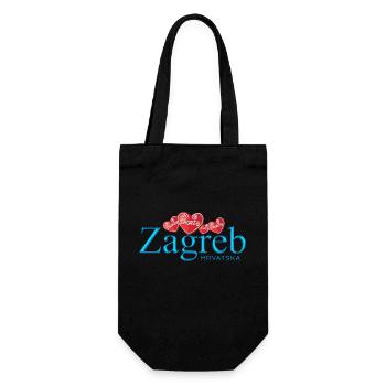 Zagreb Kroatien hrvatska hrv hr travel tourist chef - Geschenkbeutel für Flaschen - Schwarz - Vorne