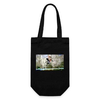 Downhill-Mountainbiken - Geschenkbeutel für Flaschen - Schwarz - Vorne
