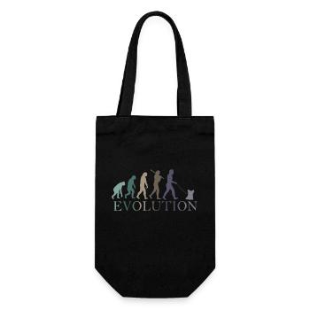 EVOLUTION Yorkshire Terrier - Geschenkbeutel für Flaschen - Schwarz - Vorne