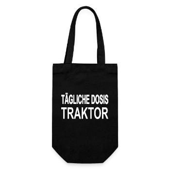 Traktor - Geschenkbeutel für Flaschen - Schwarz - Vorne