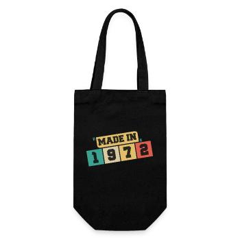 1972 Birthday 1972 Born in 1972 Birthday - Gift Bag for Bottles - black - Front