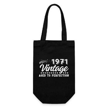 Vintage 1971 Aged to perfection - Gift Bag for Bottles - black - Front