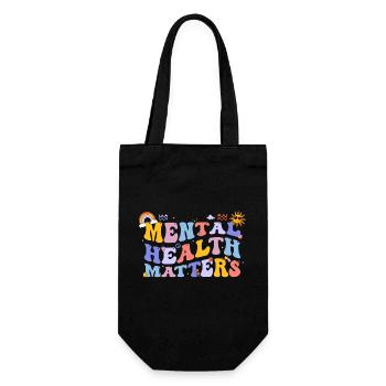 Sensibilisation à la santé mentale Vintage Groovy Mental - Sac à bouteille - noir - Devant