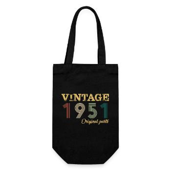 Vintage 1951 pièces d’origine année de naissance anniversaire - Sac à bouteille - noir - Devant
