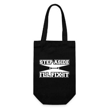 Step Aside I'll Fix It for Fixing Repairman Repair - Gift Bag for Bottles - black - Front