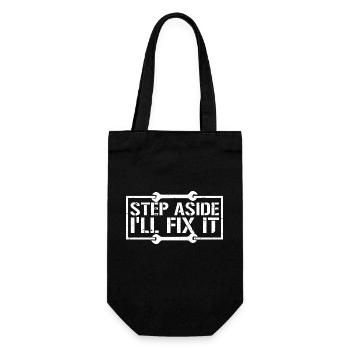 Step Aside I'll Fix It for Fixing Repairman Repair - Gift Bag for Bottles - black - Front