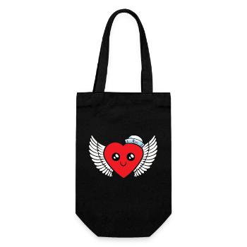 Sailor Heart Sailor Shipping Amour Saint-Valentin - Sac à bouteille - noir - Devant