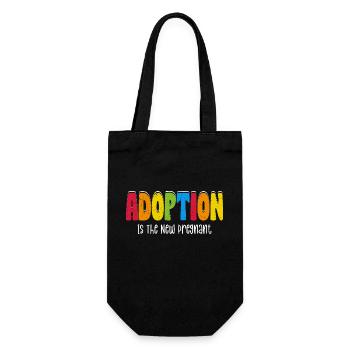 Adoption Is The New Pregnant Family Adoptive Mom - Geschenkbeutel für Flaschen - Schwarz - Vorne