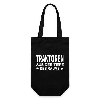 Traktor - Geschenkbeutel für Flaschen - Schwarz - Vorne