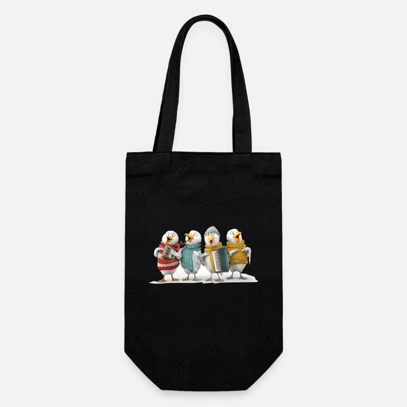 Party Möwen - Geschenkbeutel für Flaschen - Schwarz