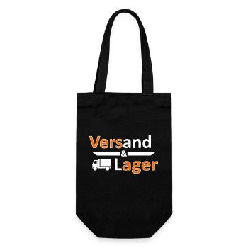 Versand und Lager - Versager-Arbeit Humor Vers.3 - Geschenkbeutel für Flaschen - Schwarz - Vorne
