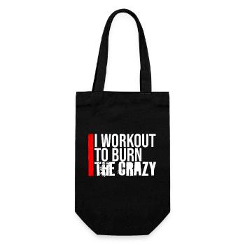 Je m’entraîne pour brûler le fitness de musculation fou - Sac à bouteille - noir - Devant
