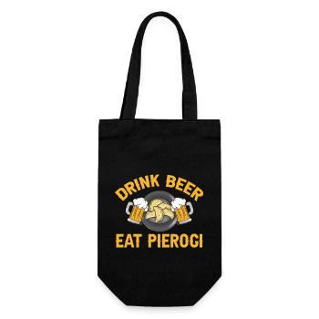 Polish Food Pierogi - Gift Bag for Bottles - black - Front
