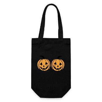 Pumpkin Face - Gift Bag for Bottles - black - Front
