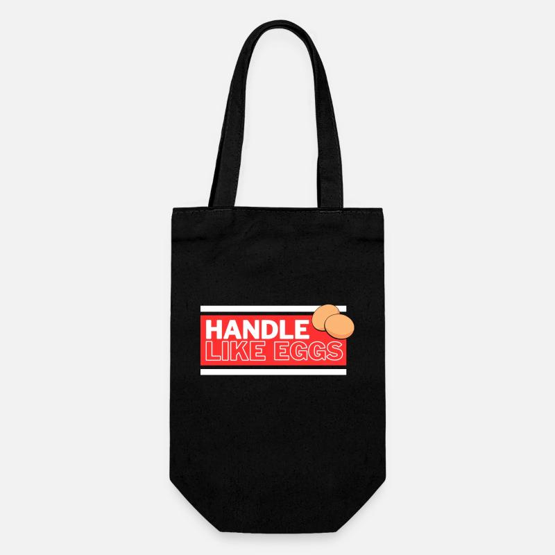 Handle like eggs - Gift Bag for Bottles - black