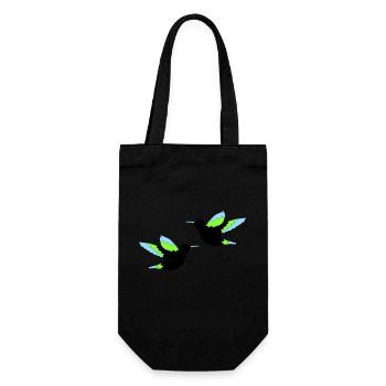 Hummingbird 02 - Gift Bag for Bottles - black - Front