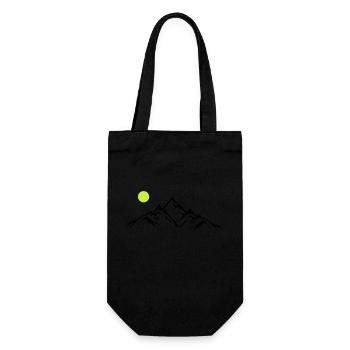 Mountains - Gift Bag for Bottles - black - Front