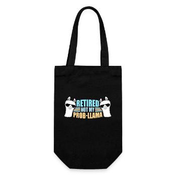 Not My Prob Llama Retirement Prob-Llama Retired - Gift Bag for Bottles - black - Front