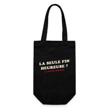 La seule fin heureuse cadeau humour original drole - Sac à bouteille - noir - Devant