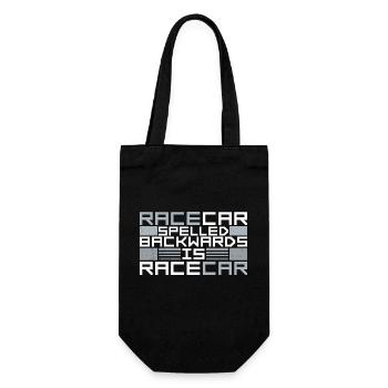 Funny Racecar Spelled Backwards Is Race Car Driver - Gift Bag for Bottles - black - Front