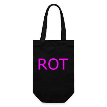 ROT in PINK - Geschenkbeutel für Flaschen - Schwarz - Vorne