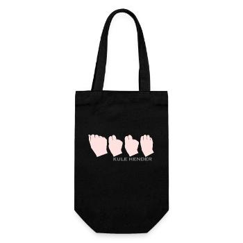 Hand alphabet Anne - Gift Bag for Bottles - black - Front