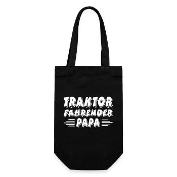 Traktor - Geschenkbeutel für Flaschen - Schwarz - Vorne