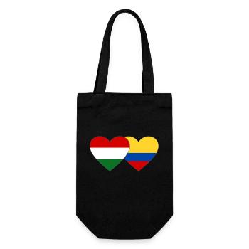 Hongrie Colombie Drapeau Coeur - Sac à bouteille - noir - Devant