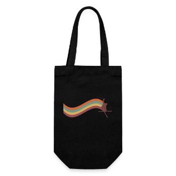 Skiing Ski Motif for Skier Skier - Gift Bag for Bottles - black - Front