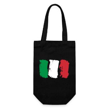 Italy Flag - Vintage - Gift Bag for Bottles - black - Front