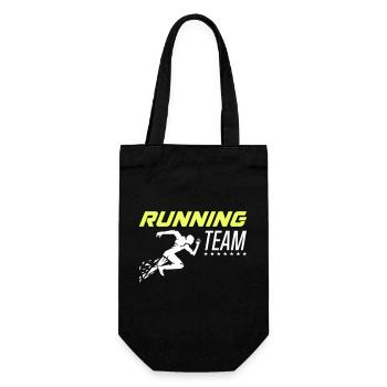 Running Team 1 - Gift Bag for Bottles - black - Front