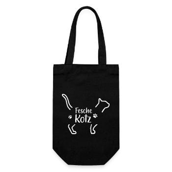 Fesche Kotz - Geschenkbeutel für Flaschen - Schwarz - Vorne