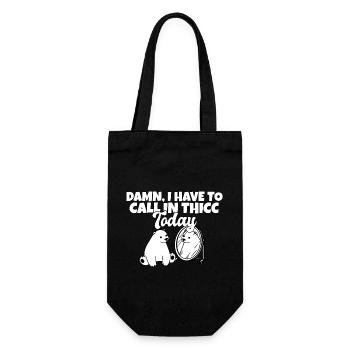 Merde, je dois appeler Thicc aujourd’hui Jeu de mots drôle d’ours - Sac à bouteille - noir - Devant