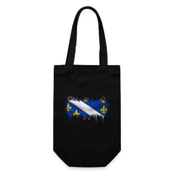 Bosnia in herzegovina europe sarajavo flag mostar - Gift Bag for Bottles - black - Front
