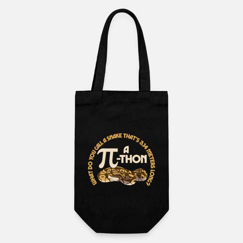 Math Pun Pi-thon Drôle Serpent Mathématiques Meme - Sac à bouteille - noir