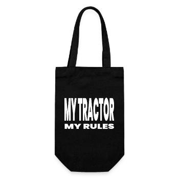 Traktor - Geschenkbeutel für Flaschen - Schwarz - Vorne