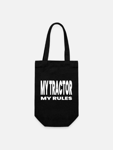 Traktor - Geschenkbeutel für Flaschen - Schwarz