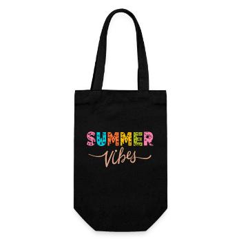 Summer vibes - Gift Bag for Bottles - black - Front
