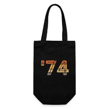 '74 - 1974 - Gift Bag for Bottles - black - Front