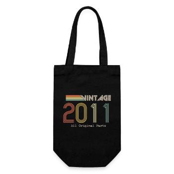Episch & Legendär Geboren 2011: 13-jähriges Jubiläum - Geschenkbeutel für Flaschen - Schwarz - Vorne