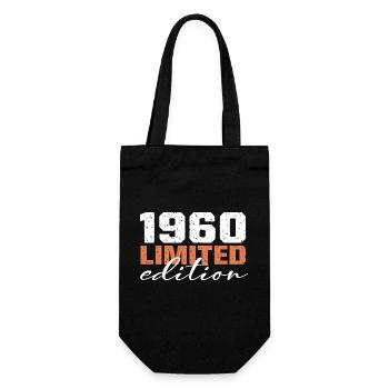 Né en 1960 | Vintage 1960 Anniversaire Rétro - Sac à bouteille - noir - Devant