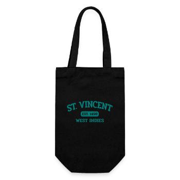 Saint Vincent - Kingstown - Caribbean - West Indies - Gift Bag for Bottles - black - Front