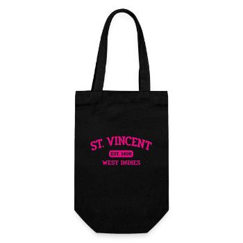 Saint Vincent - Kingstown - Caribbean - West Indies - Gift Bag for Bottles - black - Front