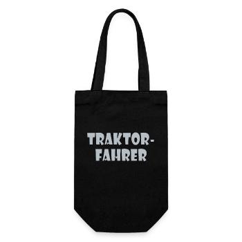 Traktor-Fahrer - Geschenkbeutel für Flaschen - Schwarz - Vorne