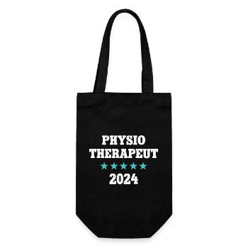 Physiotherapie 2024 Ausbildung Physio Therapeut - Geschenkbeutel für Flaschen - Schwarz - Vorne