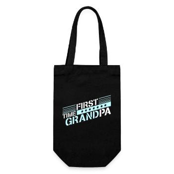 First Time Grandpa Best Grandpa Grandpa Love Grandpa - Gift Bag for Bottles - black - Front